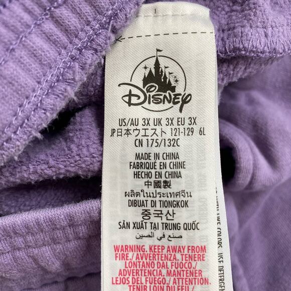 DISNEY WORLD Mickey Mouse Organic Cotton Purple Tie Dye Sweat Pants 3X Womens - Picture 6 of 11